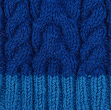 Wilmot indigo blue cable designer dog jumper