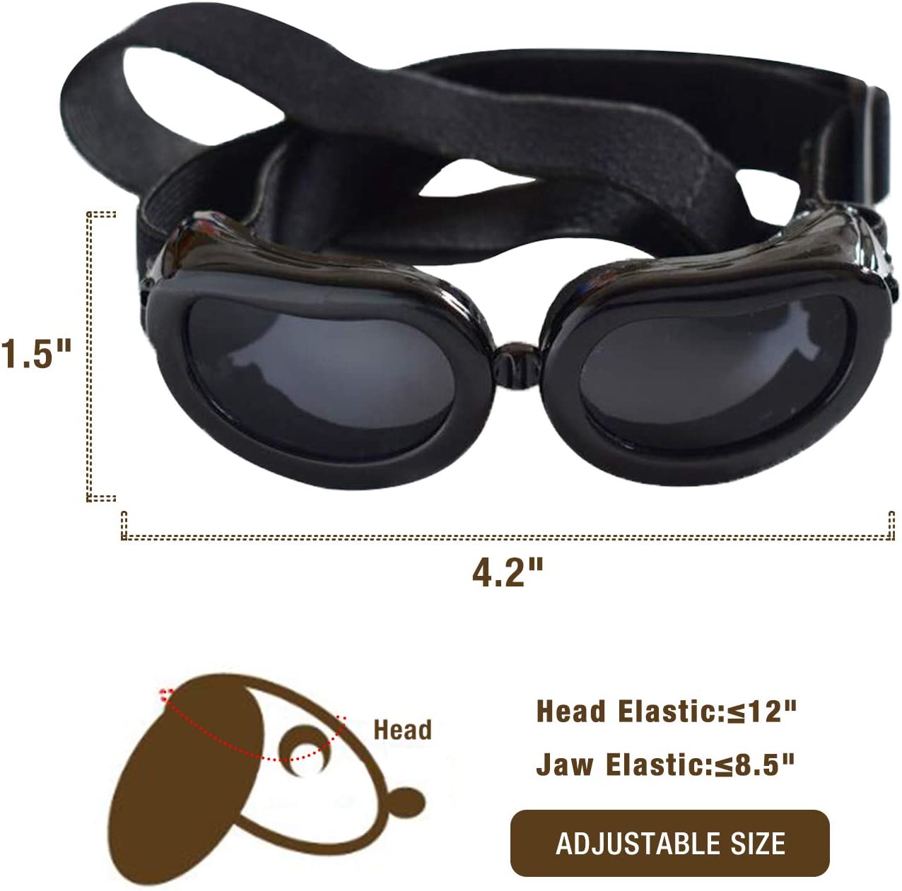 Sorte solbriller til hund