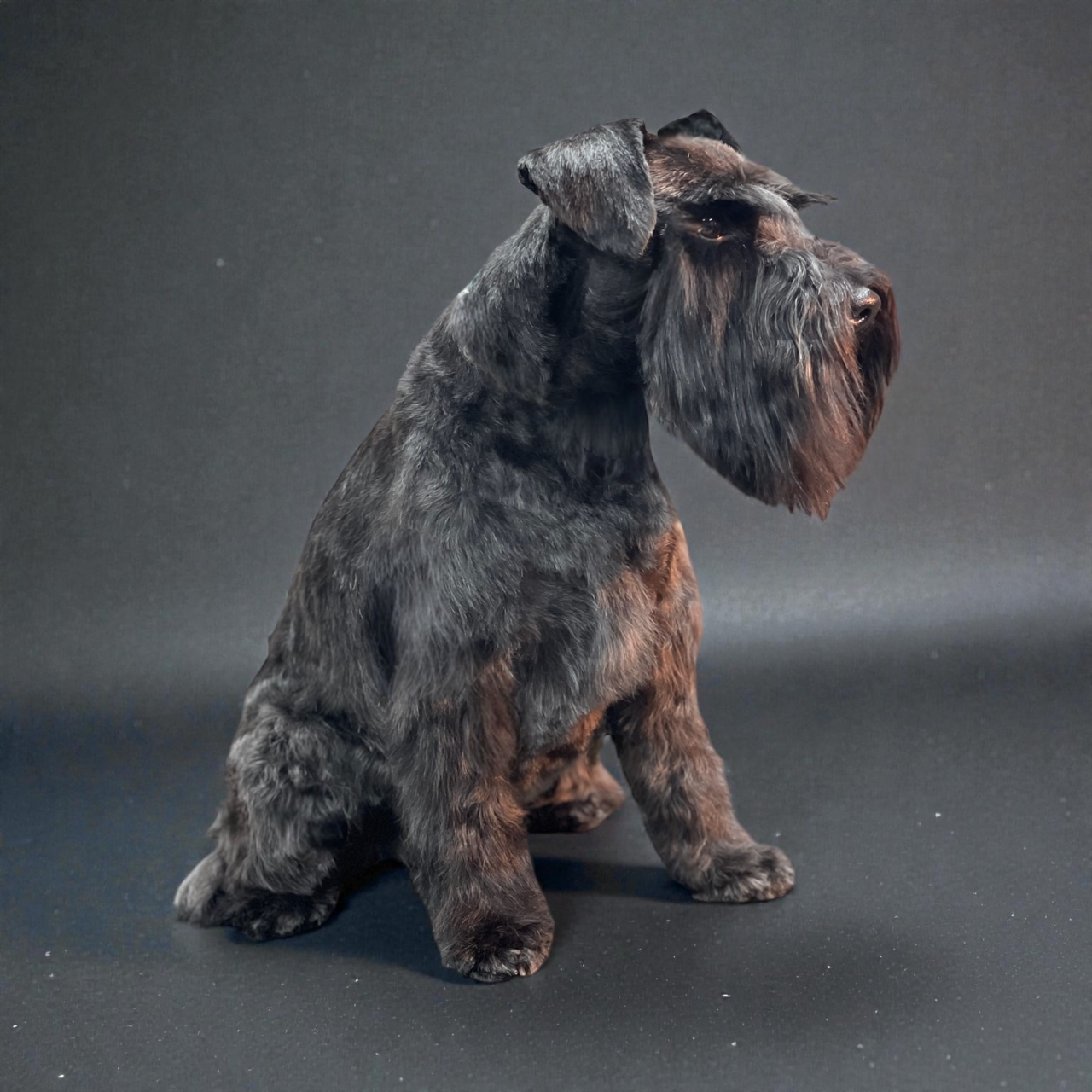 schnauzer after careful hand-stripping