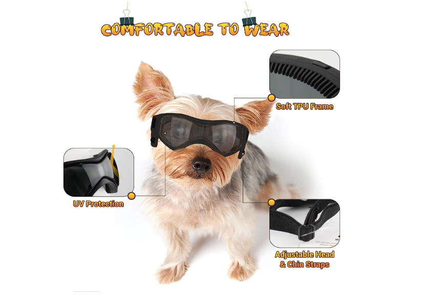 Solbriller liten  svart - medium hund