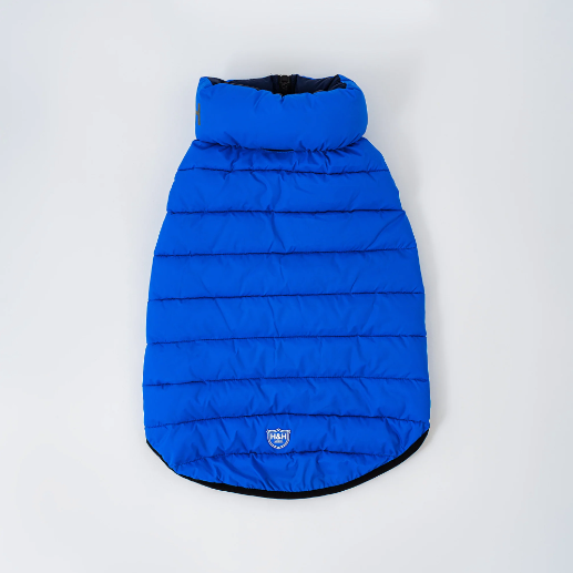 BLUE AND NAVY PUFFER JACKETS REVERSIBLE